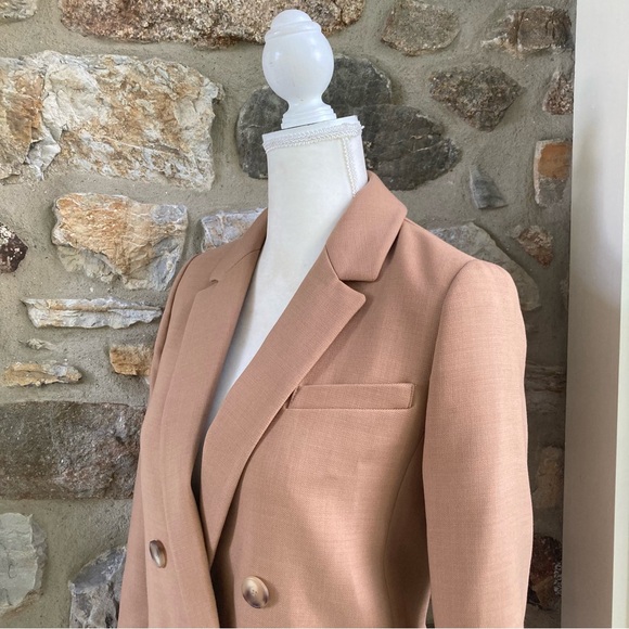 NWT Sezane CHRISTIE Blazer Jacket Camel Womens 32 / 0 $225 - Picture 11 of 16